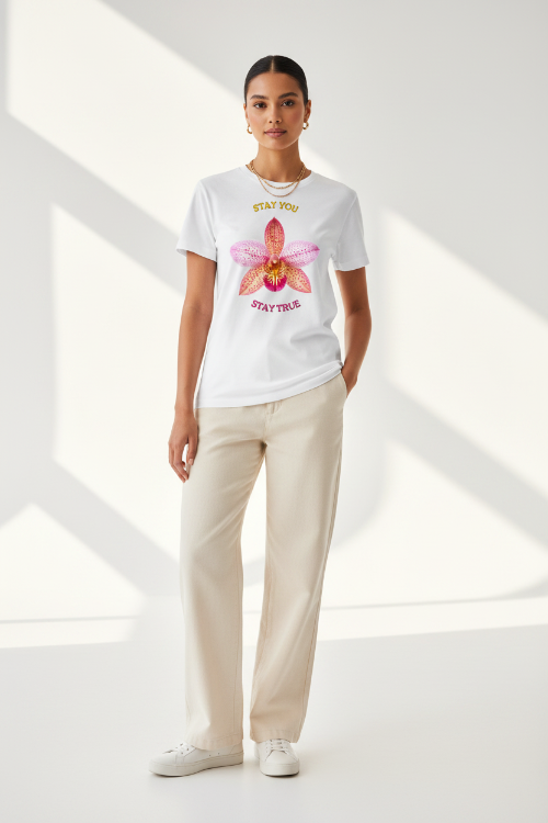 Pink Orchid — White BG