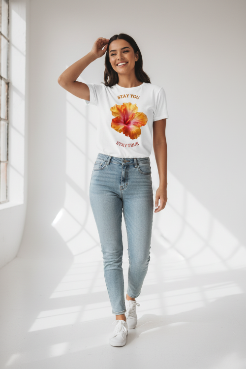 Sunset Hibiscus — White BG